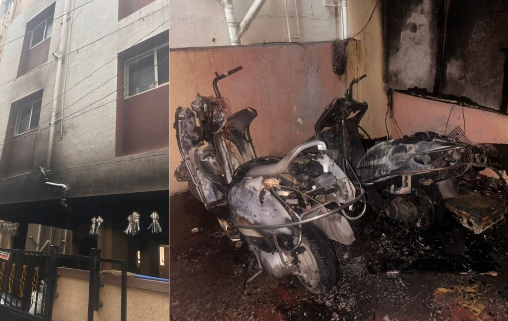 Pune News: Fire Breaks Out in Electric Meter Box at Dhankawadi; Two Bikes Damaged 