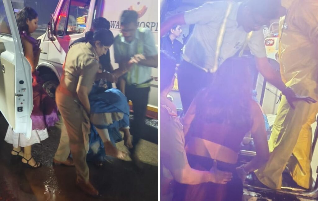 Pimpri Chinchwad RTO Team Rescues Injured Family On Pune Mumbai Expressway Amid Heavy Rain and Traffic Jam