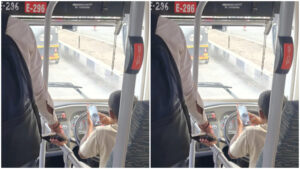 Pune Outrage: PMPML Bus Driver Spotted Using Phone While Driving, Netizens Call Out Risky Trend