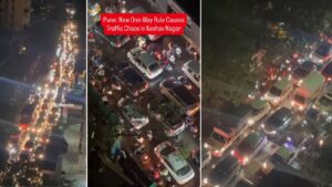 Pune New One-Way Rule Causes Traffic Chaos in Keshav Nagar