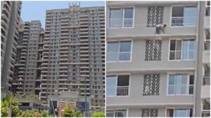 Pune News Worker Spotted Cleaning 20th-Floor Ledge Without Safety Gear at Baner High-Rise, Raising Alarming Safety Concerns