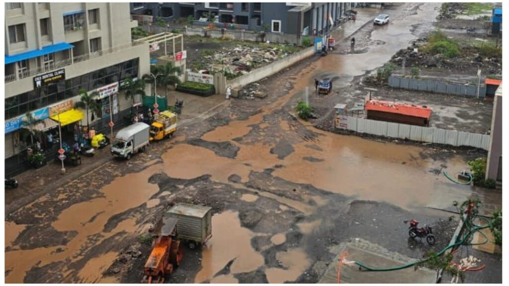 Pune: Dhanori’s Kohinoor Viva City Residents Struggle Amid Poor Roads And Waterlogging Woes