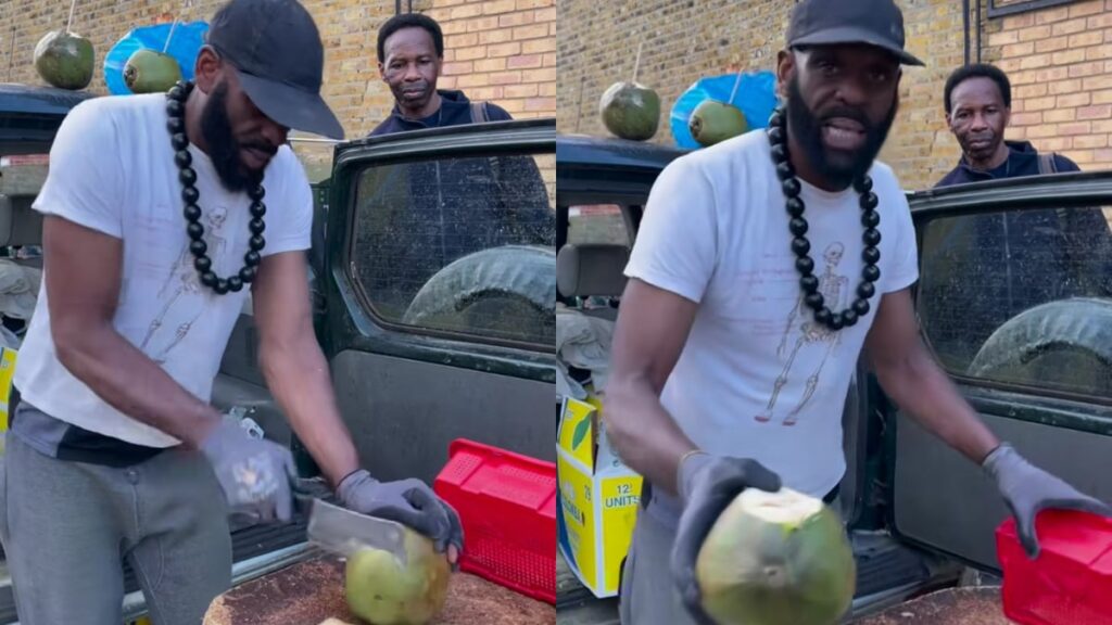 Watch Desi Vibes, London Streets: British Man Selling 'Nariyal Paani' in London; "Give Him Aadhaar Card", netizens Suggest