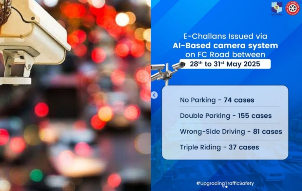 Pune’s AI Traffic Cameras Flag Over 300 Violations on FC Road in Just Four Days