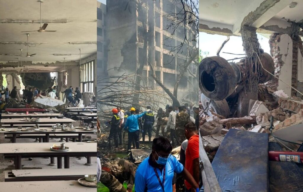 Ahmedabad Plane Crash: Air India Flight Crashes in Residential Area Near Airport; 5 MBBS Students Dead, Over 40 Injured