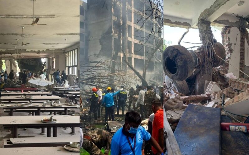 Ahmedabad Plane Crash: Air India Flight Crashes in Residential Area Near Airport; 5 MBBS Students Dead, Over 40 Injured