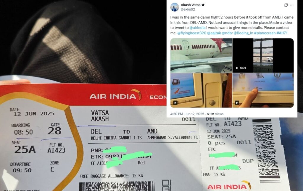 ‘I Was in the Same Damn Flight 2 Hours Before It Took Off from AMD’: Passenger Claims He Noticed Faults, Recorded Video for Air India