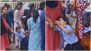 Viral Video: While Others Rush Home, This Little Girl Cries to Stay Back in School—Her Innocence Wins the Internet