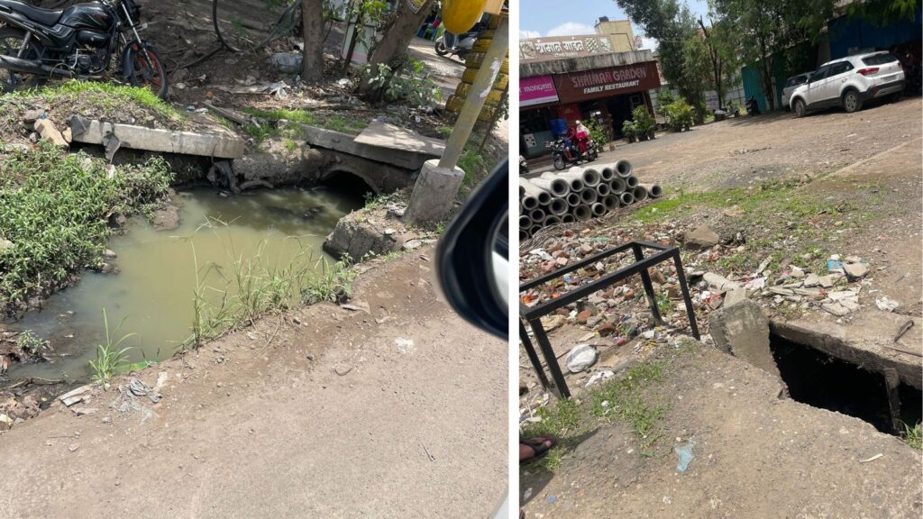 Missing and Broken Drain Covers on Pune-Solapur Highway Pose Threat Ahead of Pandharpur Wari Palkhi