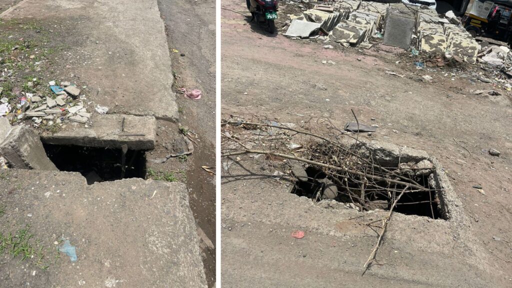 Missing and Broken Drain Covers on Pune-Solapur Highway Pose Threat Ahead of Pandharpur Wari Palkhi