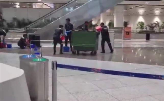 Chaos at Delhi Airport as Heavy Rains Flood Terminal 1; Flights Diverted, Staff Battle Water with Buckets and Mops