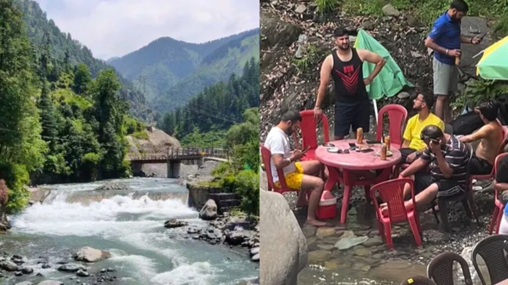 Waterfall or Open Bar? Viral Video Exposes Disgusting Tourist Behaviour in Himachal