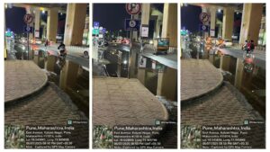 Pune: Waterlogging Near Kalyani Nagar Metro Station Puts Pedestrians At Risk