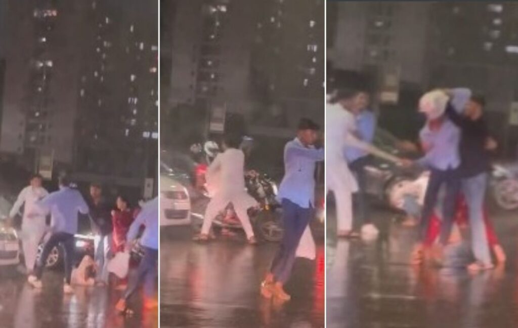 Caught On Camera: Violent Clash In Pune’s IT Park During Heavy Rain Sparks Safety Concerns In Viral Video