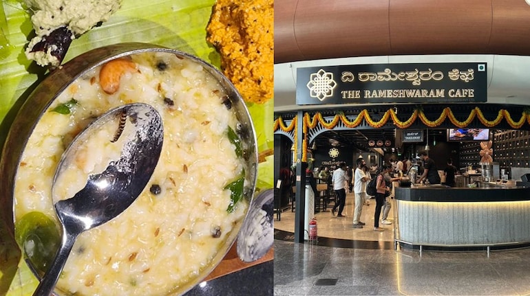 Video: Worm Found in Pongal at Rameshwaram Cafe, Bengaluru Airport; Customer Alleges Cover-Up