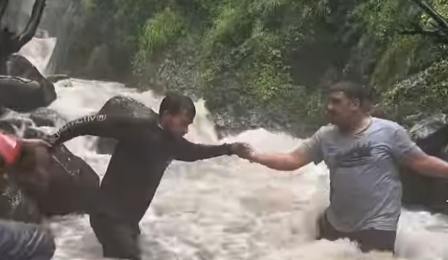 Close Call at Saatsada Waterfall Highlights Monsoon Dangers: A Lesson in Staying Vigilant