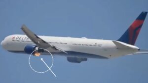 Delta Flight Makes Emergency Landing in Los Angeles After Mid-Air Engine Fire, FAA Launches Probe(Video)