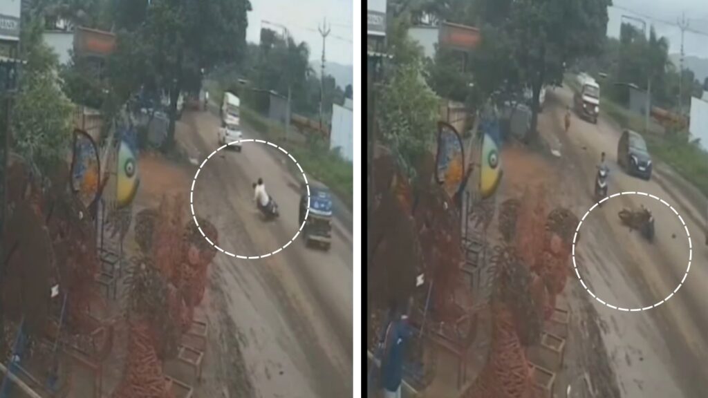 Pune Viral Video : Ten Accidents at Same Spot in Three Hours on Dehu-Yelwadi Road