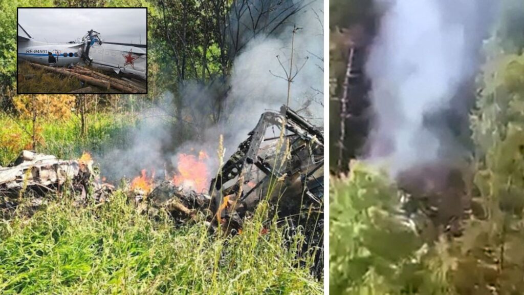 Russian Plane With 50 On Board Crashes, Rescuers Find Burning Debris