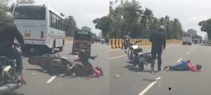 Viral Video: Women riding happily on scooty suddenly fall flat on road — here’s what really happened
