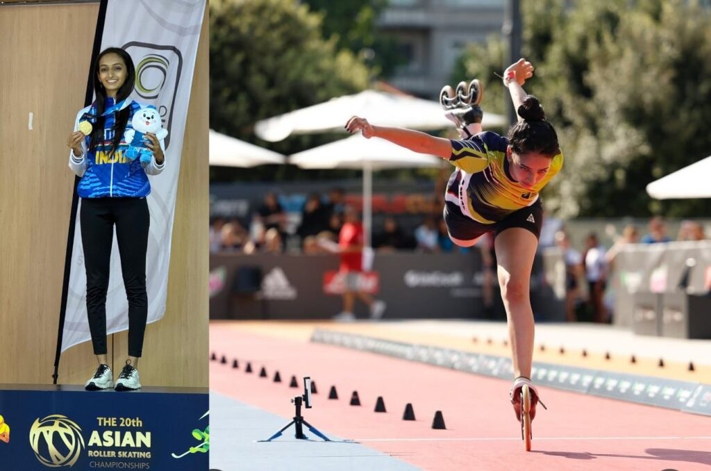 Pune Girl Shreyasi Joshi Makes History as First Indian to Win Gold in Classic Slalom at Asian Roller Skating Championships