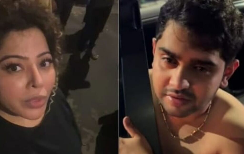 Viral Video: “Go Tell the Cops” — Drunk and Shirtless, MNS Leader Javed Shaikh’s Son Threatens Influencer Rajshree More in Public
