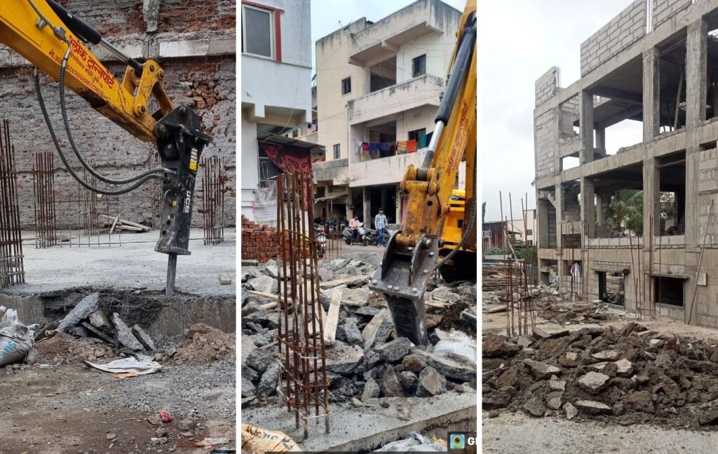 Pune News: PCMC Cracks Down on Unauthorized Constructions in Thergaon and Rahatani