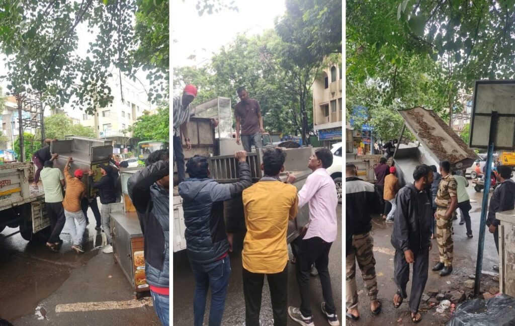 Pune: PMC Cracks Down on Illegal Encroachments Along Salunke Vihar Road in Wanowrie