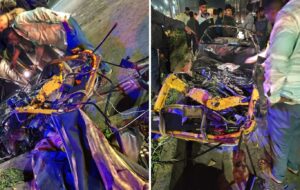 Pune: Autorickshaw Crashes Into Divider On Bavdhan Warje Road, Driver Freed By Fire Brigade
