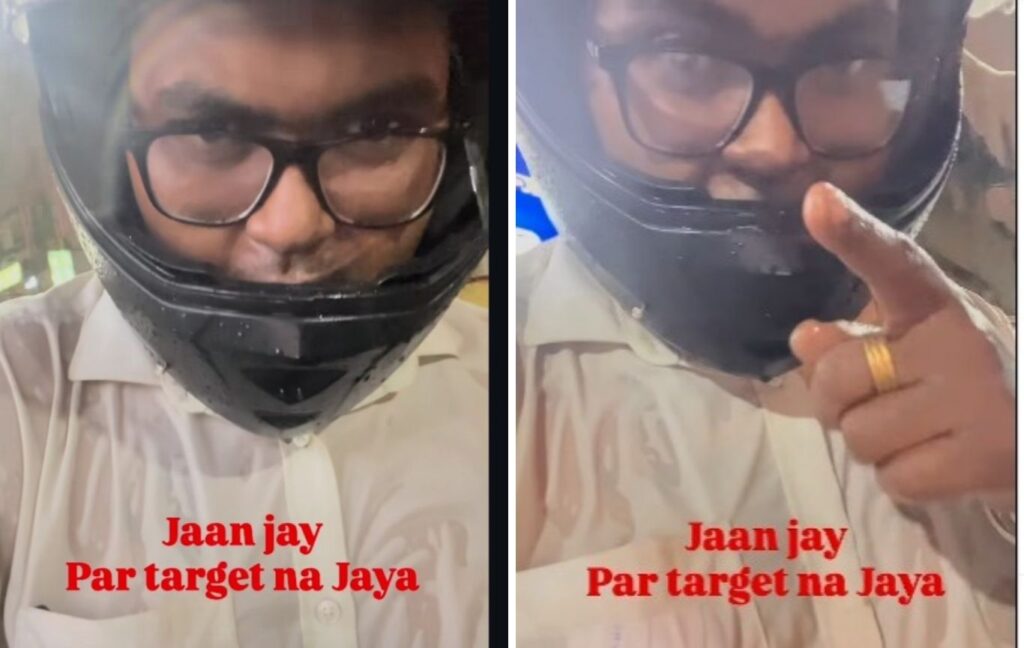 Video Goes Viral: Young Man Rides Through Rain to Meet Sales Target, Calls Out Toxic Work Culture