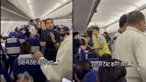 ‘Does Our Life Have No Value?’: IndiGo Flight Turns Chaotic as Passengers Clash With Crew Over Delayed Take-Off(Video)