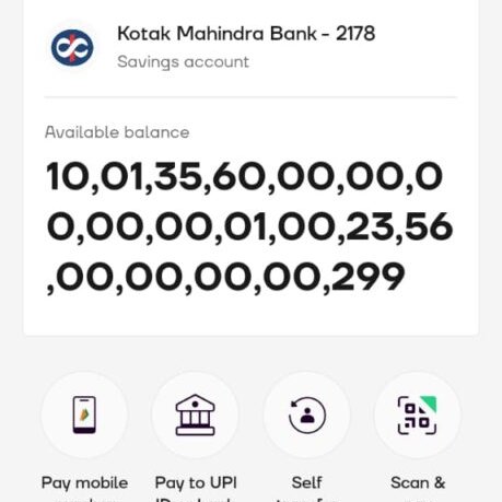 Noida Youth Shocked as ₹10,01,35,60,00,00,00,00,00,01,00,23,56,00,00,00,00,299 Appears in Late Mother’s Bank Account
