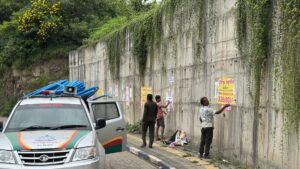 Pune Forest Department Clears Illegal Posters From Anandvan Urban Forest Walls On NIBM Road