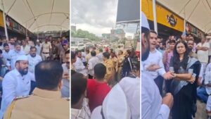 Caught On Camera: Pimpri Chinchwad Police, Hinjawadi Residents Engage In Heated Exchange  