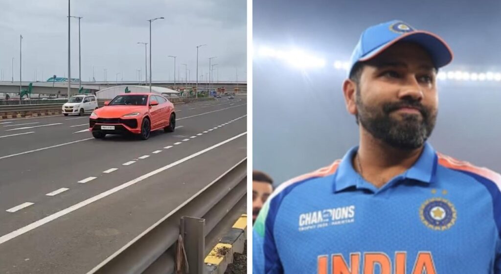 Watch: Rohit Sharma Turns Heads Driving His New Lamborghini Urus in Mumbai