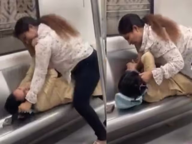 Hair-Pulling Fight Between Women in Delhi Metro Caught on Video, Internet Divided