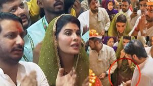 Parth Pawar, Jacqueline Fernandez Visit Lalbaugcha Raja Together; Viral Video Sparks Buzz