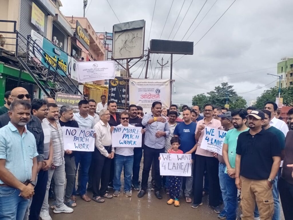 Pune: Residents Stage Protest On Wagholi - Kesnand Road, Demand Immediate Repairs And Widening 