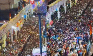 Massive Crowd at Shreemant Dagdusheth Halwai Ganpati Temple During Pune Ganeshotsav 2025; Viral Video Captures Devotees’ Zeal