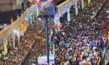 Massive Crowd at Shreemant Dagdusheth Halwai Ganpati Temple During Pune Ganeshotsav 2025; Viral Video Captures Devotees’ Zeal
