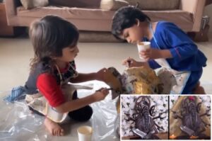 Riteish and Genelia Deshmukh's Kids Design Robotics Ganpati With 22 Mouse Figurines And 2 Modaks In Football Theme