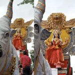 Watch: Mumbai’s Santacruz Durga Idol ‘Rides’ a Moving Nandi, Wows Navratri Crowd