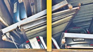 Watch Video: Automated Car Parking Lot Collapses Near SIES School in Matunga, Several Vehicles Damaged