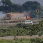 Gas Tanker Leak Near Narayangaon Triggers Panic on Pune-Nashik Highway