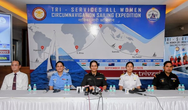 Tri-Services All-Women Sailing Team To Circumnavigate The Globe On IASV Triveni