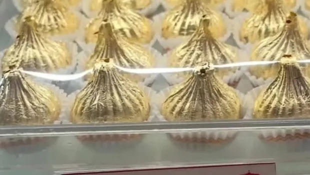 Viral Golden Modak Priced at ₹20,000/kg Steals Ganesh Chaturthi Spotlight