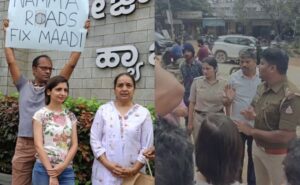 Watch Video: ‘Why Need Permission?’: Residents’ Silent Protest Over Potholes Halted by Police