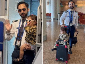 Watch Video: Daddy’s Little Princess! IndiGo Pilot Introduces 18-Month-Old Daughter on Flight