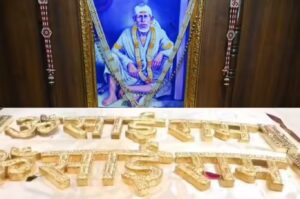 Dubai Devotee Donates Gold “Om Sai Ram” Letters Worth Over ₹1.58 Crore At Shirdi Sai Baba Temple
