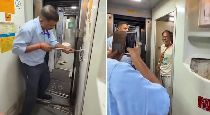 Passenger Locks Himself in Indian Railways Train Toilet for 6 Hours, Leaves Staff and Passengers Baffled — Viral Video Sparks Online Buzz